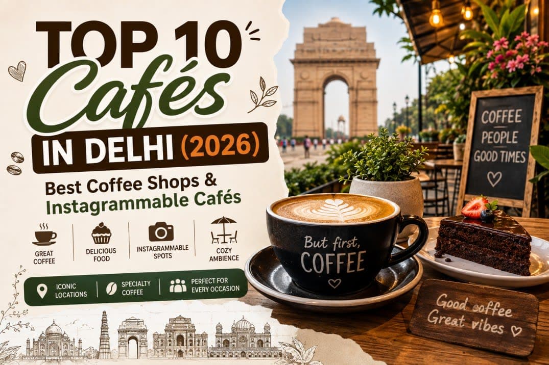 Top 10 Cafes in Delhi (2026) Best Coffee Shops & Instagrammable Cafes