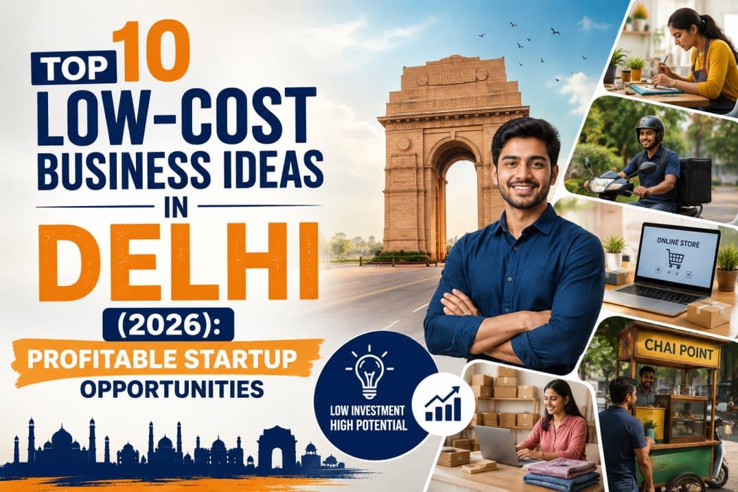 Top 10 Low-Cost Business Ideas in Delhi (2026) Profitable Startup Opportunities